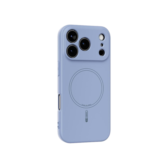 Apple iPhone 17 Pro - Gumiran magnetni ovitek (TPU Magnetic Pastel) - svetlo moder