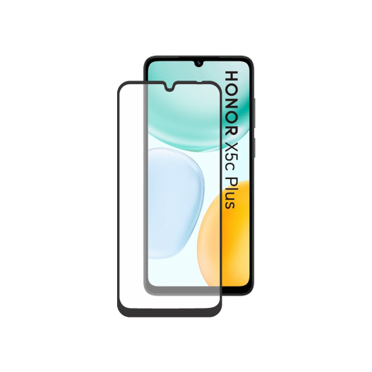 Honor X5c / X5c Plus - Zaščitno steklo Premium - črno do roba (0,33)