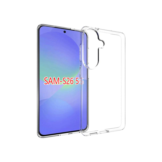 Samsung Galaxy S26 - Gumiran ovitek (TPU) - prozoren svetleč