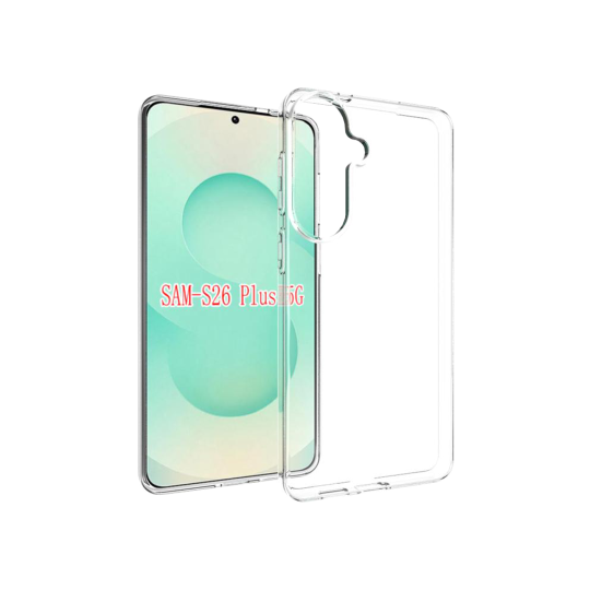 Samsung Galaxy S26+ - Gumiran ovitek (TPU) - prozoren svetleč