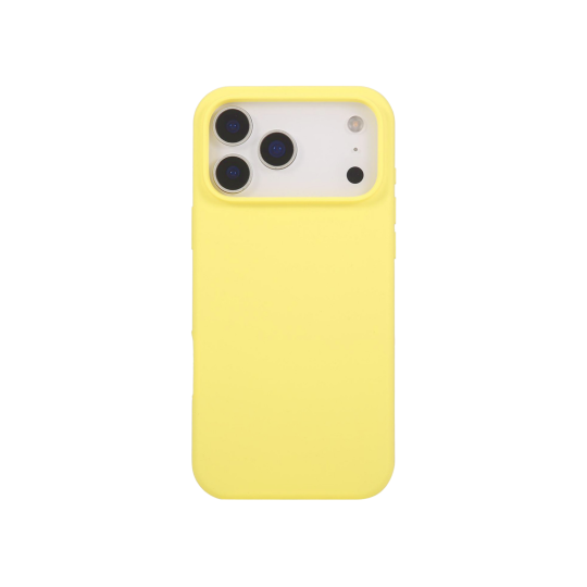 Apple iPhone 17 Pro - Silikonski ovitek (liquid silicone) - Soft - Light Yellow / Rumena
