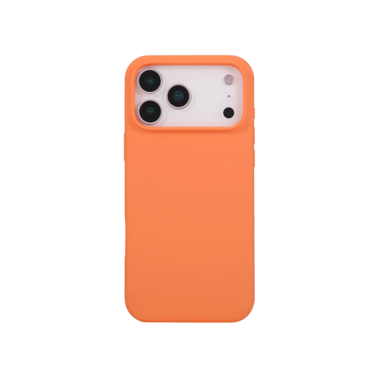 Apple iPhone 17 Pro - Silikonski ovitek (liquid silicone) - Soft - Nectarine / Oranžna