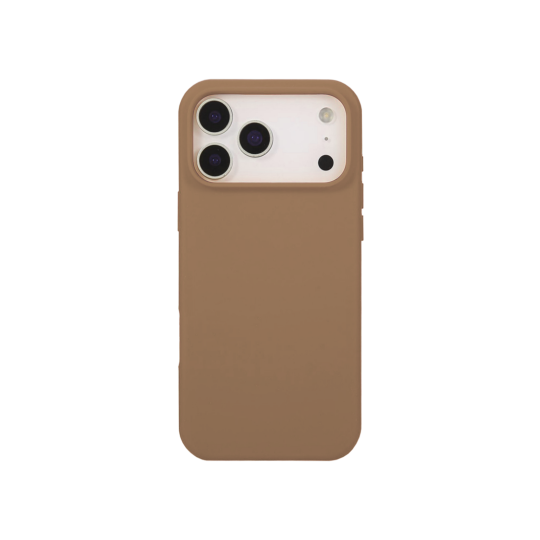 Apple iPhone 17 Pro Max - Silikonski ovitek (liquid silicone) - Soft - Brown / Rjav