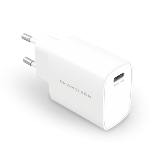 Hišni polnilec - 25W GaN (PD 3.0, PPS), USB-C izhod, kabel ni priložen - P826-GAN25W-EU - bel