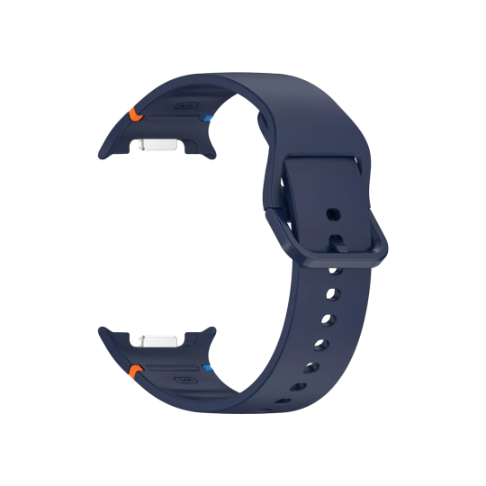 Silikonski pašček za Samsung Galaxy Watch8 (40mm / 44mm) (22mm) - Stitch temno moder