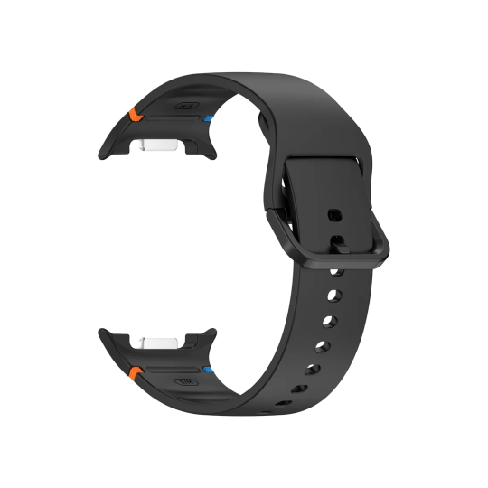 Silikonski pašček za Samsung Galaxy Watch8 (40mm / 44mm) (22mm) - Stitch črn