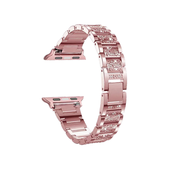Kovinski pašček za Apple Watch (38/40/41) Diamond - roza