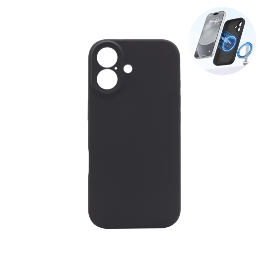 Apple iPhone 17 - Silikonski ovitek (liquid silicone) - N-Soft Magnetic - Black / Črna
