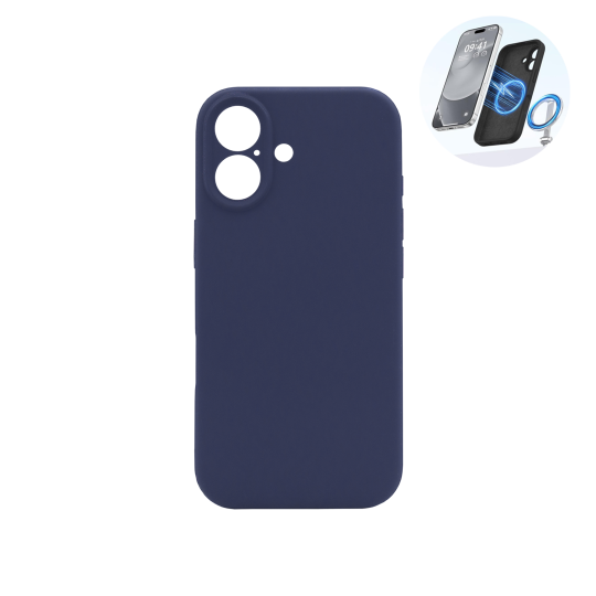 Apple iPhone 17 - Silikonski ovitek (liquid silicone) - N-Soft Magnetic - Midnight Blue / Temno modra