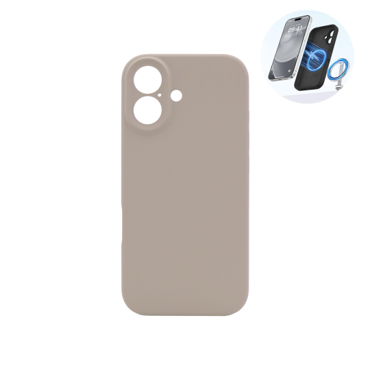Apple iPhone 17 - Silikonski ovitek (liquid silicone) - N-Soft Magnetic - Titanium original / Siva