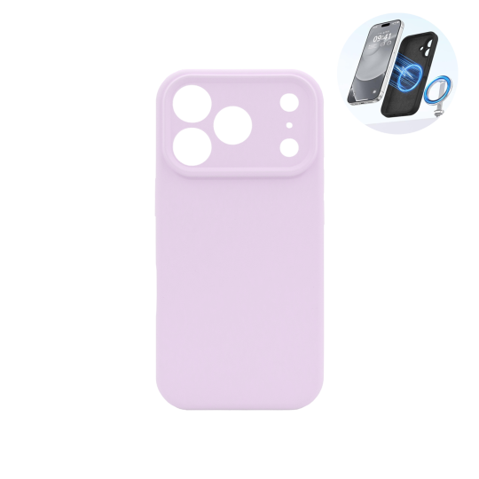 Apple iPhone 17 Pro - Silikonski ovitek (liquid silicone) - N-Soft Magnetic - Dizi / Pastelno vijolična
