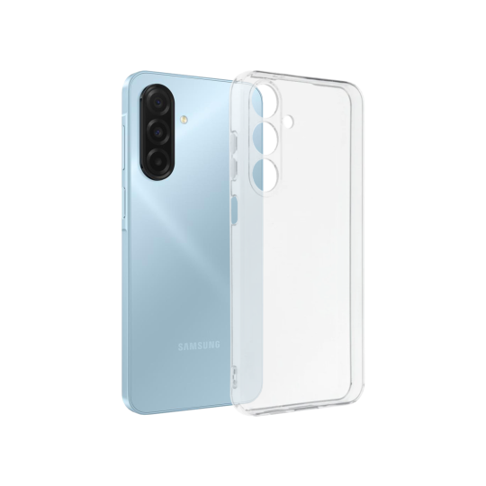 Samsung Galaxy A17 5G - Gumiran ovitek (TPU) z zaščito okoli kamere - prozoren svetleč