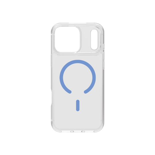 Apple iPhone 17 Pro Max / 18 Pro Max - Gumiran magnetni ovitek (TPU Magnetic Clear) - moder