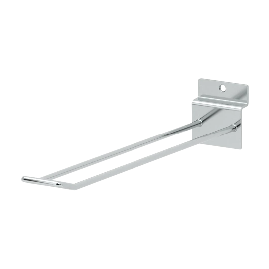 Dvojna trgovska kljuka za utorno steno (250mm) - kovinska
