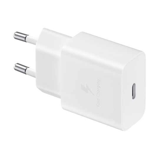Original Samsung hišni polnilec - 15W (PPS in PD 3.0), USB-C izhod, kabel ni priložen - EP-T1510NWEGEU - bel