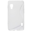 LG Optimus L5 II - Gumiran ovitek (TPU) - belo-prosojen SLine