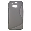 HTC One M8 - Gumiran ovitek (TPU) - sivp-prosojen SLine