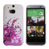 HTC One M8 - Gumiran ovitek (TPUP) - Pink flowers