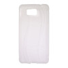 Samsung Galaxy Alpha - Gumiran ovitek (TPU) - belo-prosojen WLine