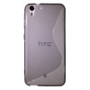 HTC Desire Eye - Gumiran ovitek (TPU) - sivo-prosojen SLine