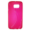 Samsung Galaxy S6 Edge - Gumiran ovitek (TPU) - roza-prosojen SLine