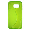 Samsung Galaxy S6 Edge - Gumiran ovitek (TPU) - zeleno-prosojen SLine