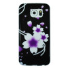 Samsung Galaxy S6 - Gumiran ovitek (TPUP) - Black white flowers