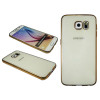 Samsung Galaxy S6 - Gumiran ovitek (TPUE) - rob zlat