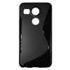 LG Nexus 5X - Gumiran ovitek (TPU) - črn SLine