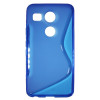 LG Nexus 5X - Gumiran ovitek (TPU) - modro-prosojen SLine