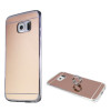 Samsung Galaxy S6 Edge - Gumiran ovitek (TPUE) - ogledalo roza