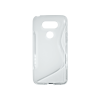 LG G5/G5 SE - Gumiran ovitek (TPU) - belo-prosojen SLine