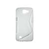 LG K4 - Gumiran ovitek (TPU) - belo-prosojen SLine