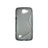 LG K4 - Gumiran ovitek (TPU) - sivo-prosojen SLine