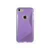 Apple iPhone 7/8 - Gumiran ovitek (TPU) - vijolično-prosojen SLine