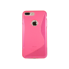 Apple iPhone 7 Plus/8 Plus - Gumiran ovitek (TPU) - roza-prosojen SLine