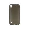 LG X Power - Gumiran ovitek (TPU) - sivo-prosojen svetleč
