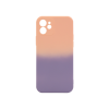 Apple iPhone 12 - Gumiran ovitek (TPUP) - Ombre - oranžno-temno vijoličen