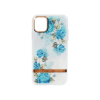 Apple iPhone 12 - Gumiran ovitek (TPUP) - Flowers - moder