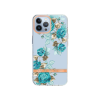 Apple iPhone 13 Pro - Gumiran ovitek (TPUP) - Flowers - moder