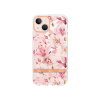 Apple iPhone 14 - Gumiran ovitek (TPUP) - Flowers - roza