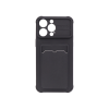 Apple iPhone 14 Pro - Gumiran ovitek (TPUC) - črn A-Type Card