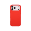 Apple iPhone 17 Pro - Silikonski ovitek (liquid silicone) - Soft - Red / Rdeča