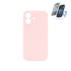 Apple iPhone 17 - Silikonski ovitek (liquid silicone) - N-Soft Magnetic - Gray powder / Pastelno roza