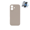 Apple iPhone 17 - Silikonski ovitek (liquid silicone) - N-Soft Magnetic - Titanium original / Siva