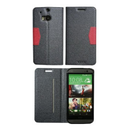 HTC One M8 - Preklopna torbica (47G) - črna