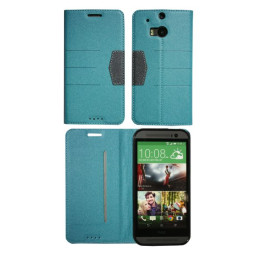 HTC One M8 - Preklopna torbica (47G) - turkizna