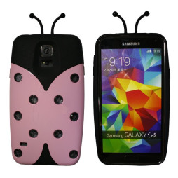 Samsung Galaxy S5/S5 Neo - Okrasni pokrovček (Pikapolonica) - svetlo roza