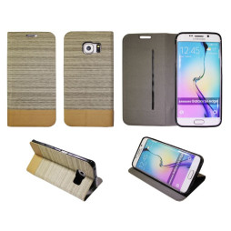 Samsung Galaxy S6 Edge - Preklopna torbica (67G) - bež