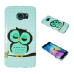 Samsung Galaxy S6 Edge - Gumiran ovitek (TPUP) - Owl